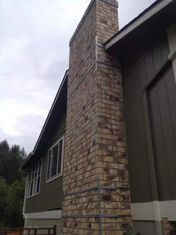 The chimney was leaning and causing concern for the homeowners.