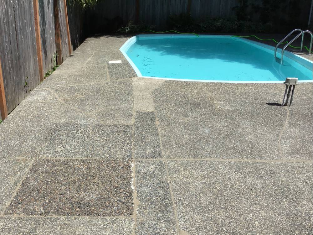 pool deck poly-level after