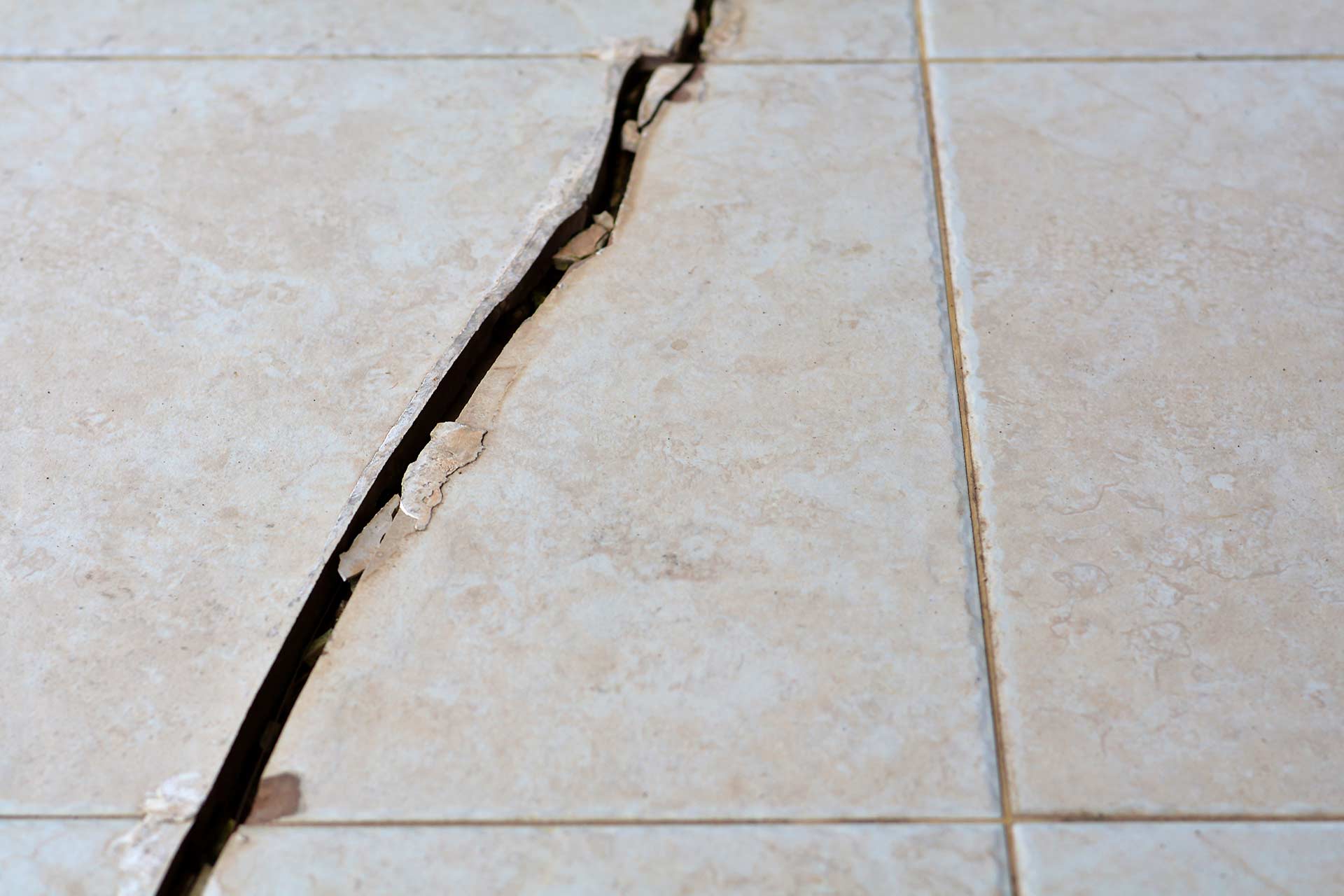 tile floor cracking